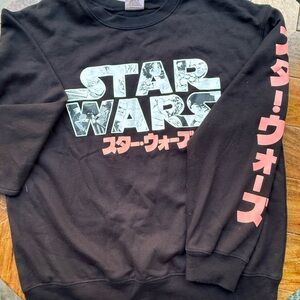 Star Wars Black and Pink Japanese lettering 
Crewneck Sweatshirt